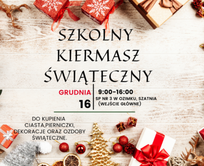 Zapraszamy na Kiermasz Świąteczny